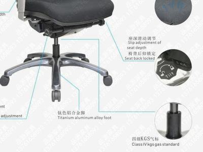 人体工程学办公椅机械底盘 W97MH人体工程学工作椅四级调节